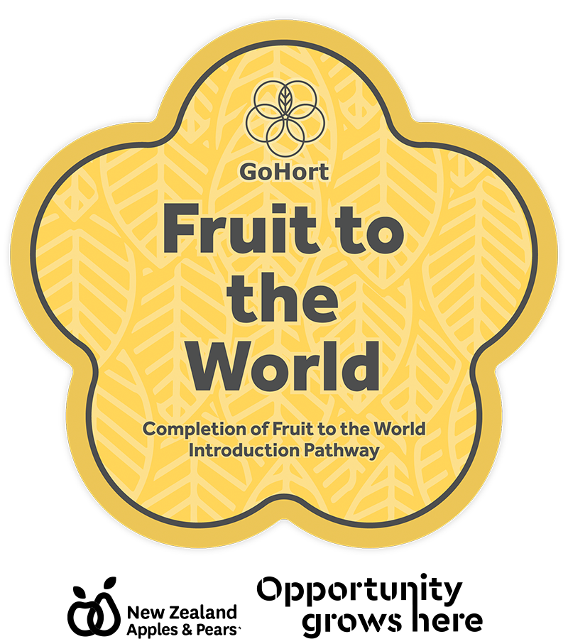 Fruit to the world learning pathway digital badge
